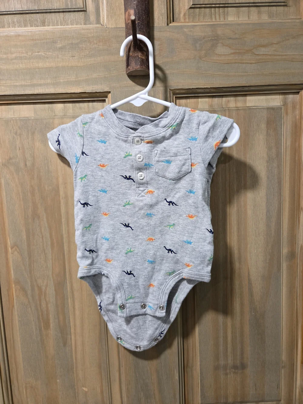 **BUNDLE & SAVE**Carter's Gray Dino Print Kids One-Piece Bodysuit